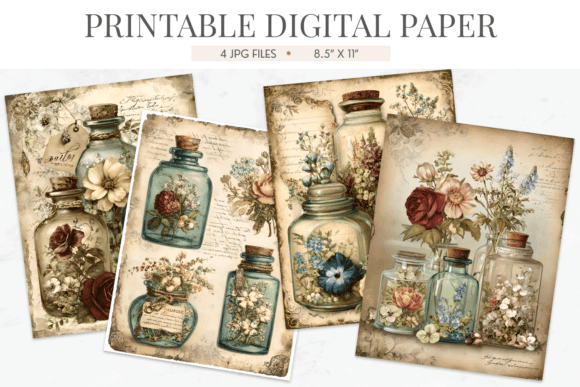 Apothecary Botanical Junk Journal Paper: A Designer's Guide