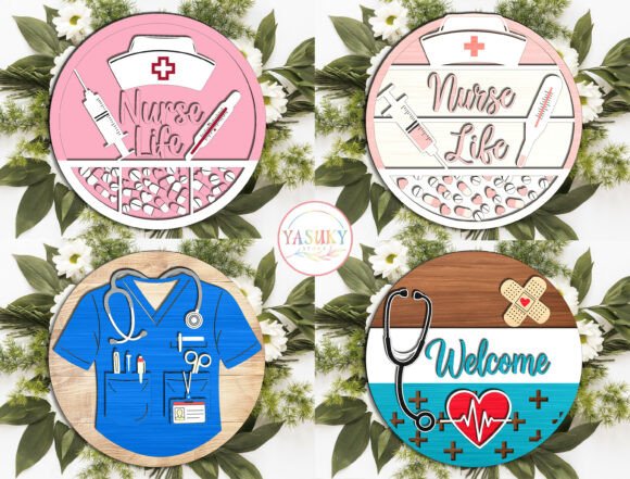 Celebrate Healthcare Heroes with the Nurse Life Door Hanger SVG