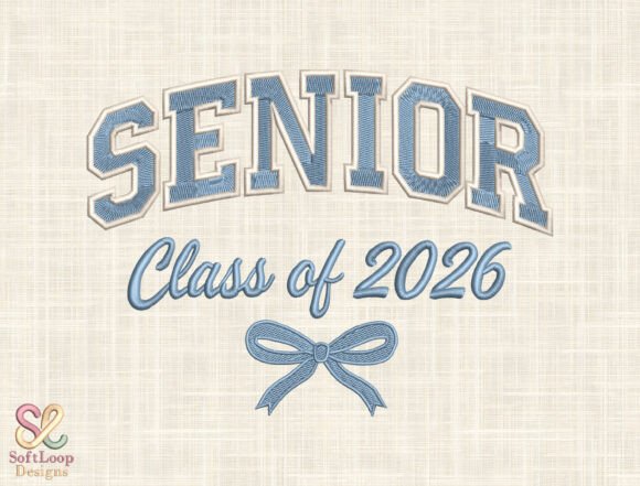 Celebrate Your Final Year: Senior Class of 2026 Embroidery Design