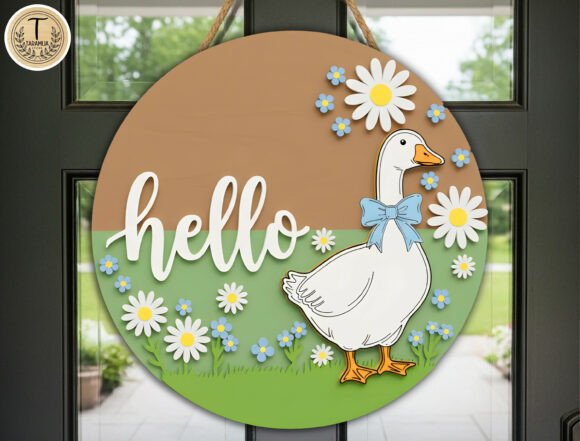 Charming Your Entryway: The Hello Spring Round Sign 3D Laser Cut
