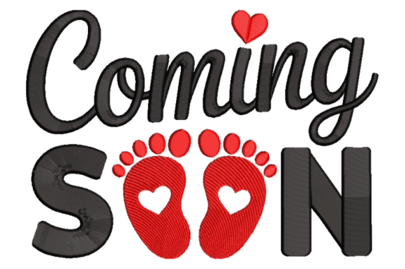 Coming Soon Baby: A Modern Embroidery Design for Announcements