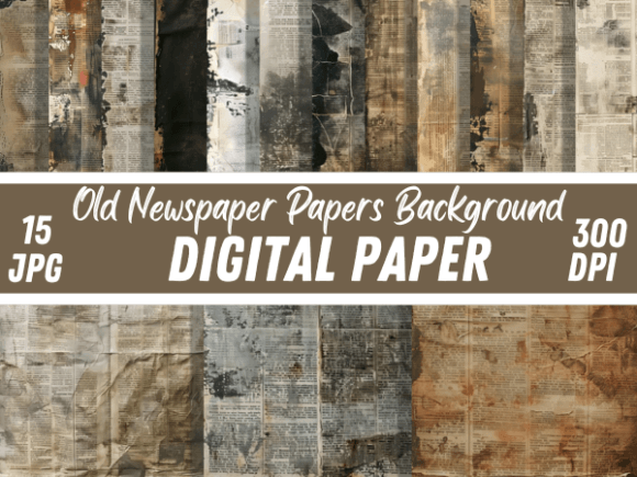 Old Newspaper Vintage Retro Junk Journal: A Timeless Design Asset