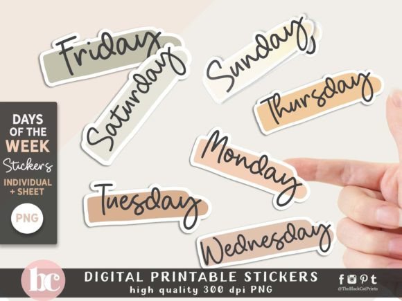 Organize Your Week with Style: Days of the Week Stickers