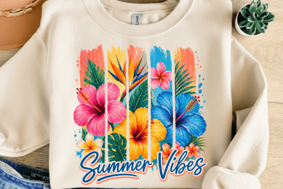 Summer Vibes Floral PNG: A Tropical Design Asset