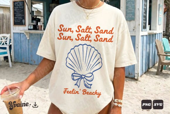 Sun, Salt, and Style: Mastering the Summer Preppy SVG PNG Feelin Beachy Design