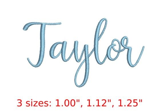 Taylor Embroidery Font: Modern Script for Creative Stitching