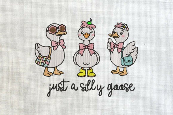 Three Silly Geese: Whimsical Fashion for Your Next Stitching Project