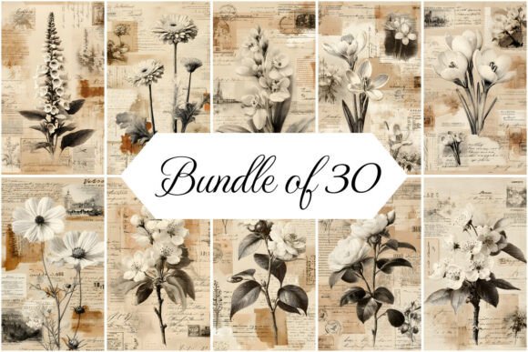 Timeless Botanical Beauty: The Vintage Cottagecore Florals Bundle